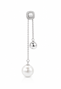 White Gold Modular Drop Earrings